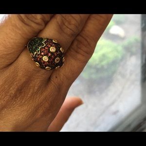 Adrienne Silver Goldplated Strawberry Ring 6.75-7